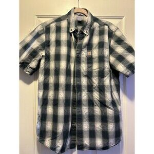 Carhartt Button Down Shirt Mens Medium Multicolored Plaid Relaxed Fit